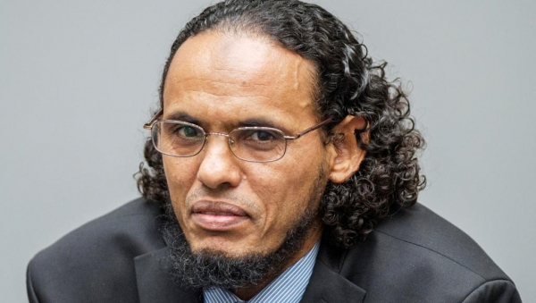 Le Malien Ahmed Al Faqi Al Mahdi lors de la première audience de son procès devant la CPI, le 22 août 2016 à La Haye, aux Pays-Bas.