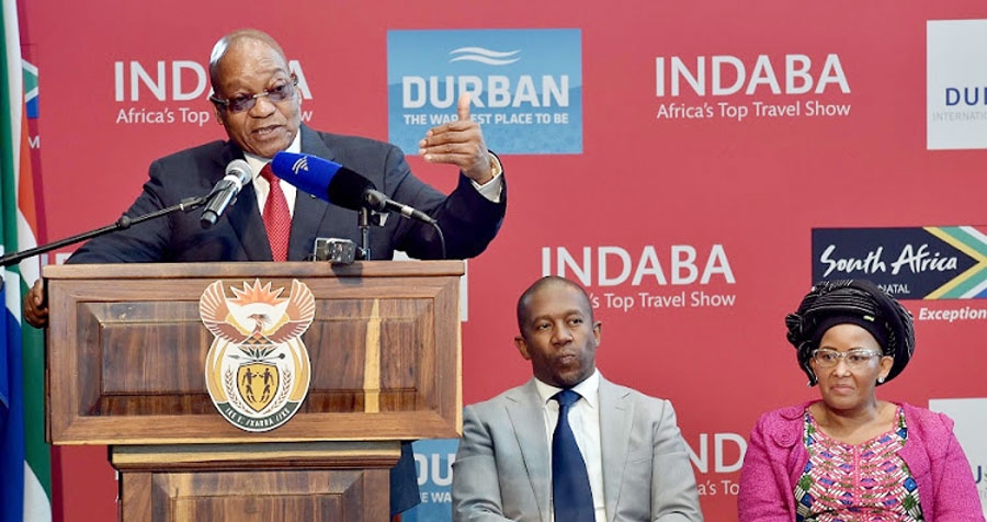 Le Président Zuma, dans son allocution, a félicité la ministre du Tourisme, TokozileXasa, et le Dg de SA Tourism, l’Office de promotion de la destination sud-africaine, SisaNtshona, pour le succès avant-coureur au profit de l’Afrique, de Indaba 2017.