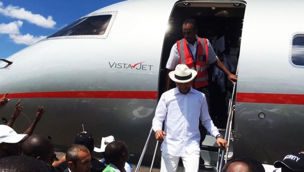 Retour de Moïse Katumbi à Lubumbashi, en République démocratique du Congo (RDC), le 20 mai 2019.