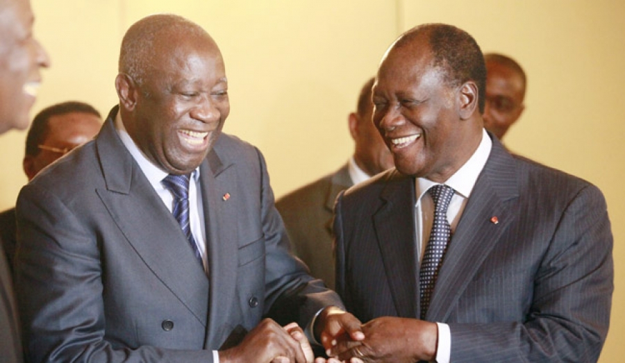 Laurent Gbagbo, l'ancien président, et Alassane Ouattara, actuel chef de l'Etat