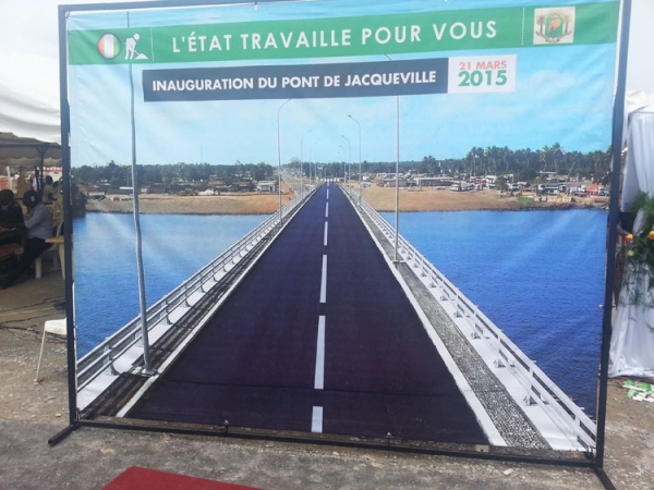 Le pont de Jacqueville baptisé ‘‘Philippe Grégoire Yacé’’