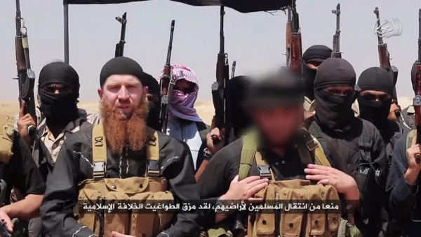 Photo d'Omar al-Shishani à partir d'une capture d'écran sur un site jihadiste, le 29 juin 2014.
