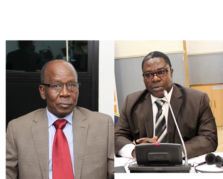 Dr Zouli Bonkoungou, commissaire des Télécommunications et des Technologies de l’information et Tèi Konzi, commissaire des Douanes, du Commerce et de la Libre circulation de la Commission de la Cedeao 