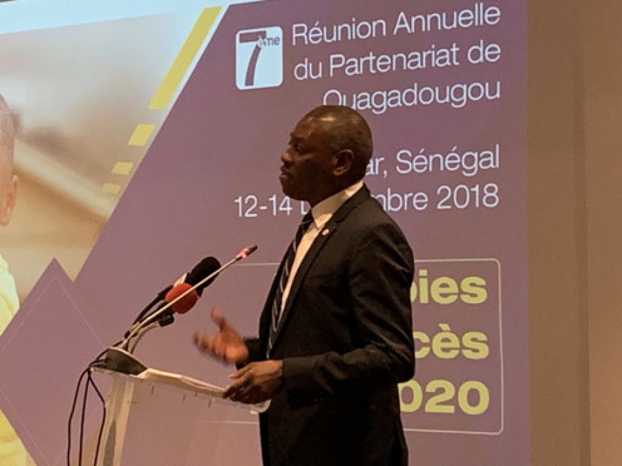 Le directeur régional du Fonds des Nations Unies pour la Population (UNFPA) pour la région de l’Afrique de l’Ouest et du Centre, Mabingué Ngom à Dakar.