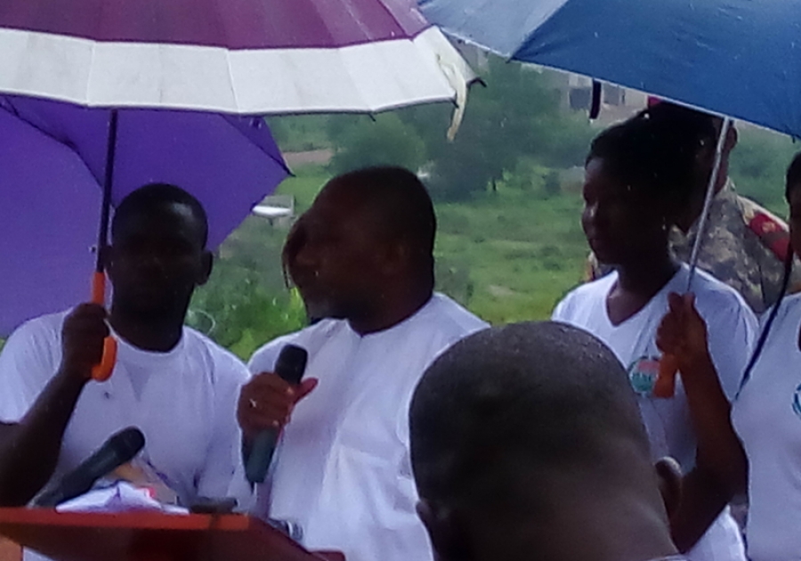 Sidiki Konaté délivrant le message de Guillaume Soro