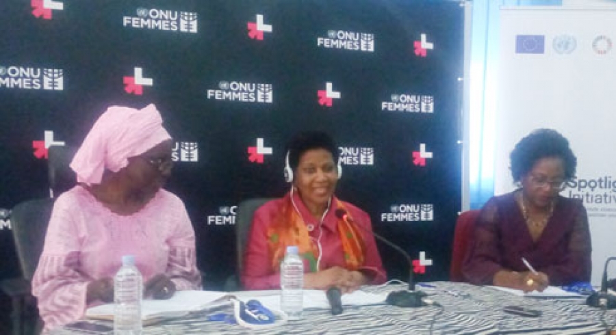 Mme Phumzile Mlambo-Ngcuka, secrétaire générale adjointe de l'Onu et directrice exécutive d'Onu-femmes, a présenté le projet ''He for She'' en marge du 5e Sommet Ua-Ue à Abidjan.