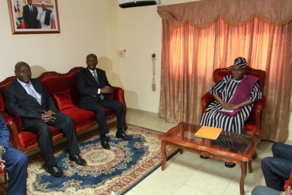 Sa Majesté Djarakoroni II , Roi de Bouna lors de la visite d’Etat du Président Ouattara à Bouna