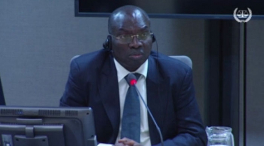 Brédou M'Bia, ex-directeur de la police ivoirienne, lors de son audition à la Cour pénale internationale (Cpi).