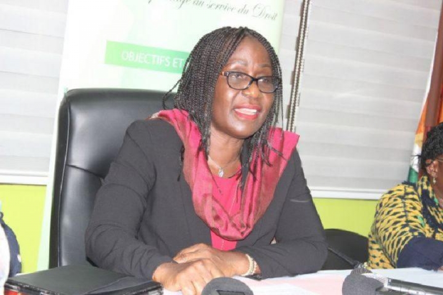 Aimée Zébéyoux, l'ancienne présidente de l’Association des femmes juristes de Côte d’Ivoire (Afj-CI).