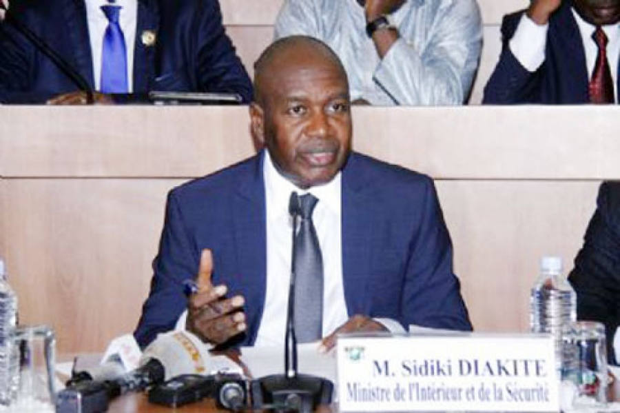Le ministre de l'Intérieur et de la Sécurité, Sidiki Diakité.