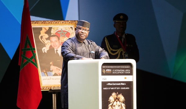 Julius Maada Bio, Président de la République de Sierra Léone, a tenu un discours de mobilisation devant une assistance de 2000 investisseurs et décideurs.