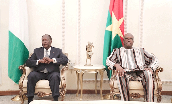Le Chef de l'Etat a été accueilli le mardi, à son arrivée, par son homologue Roch Kaboré.