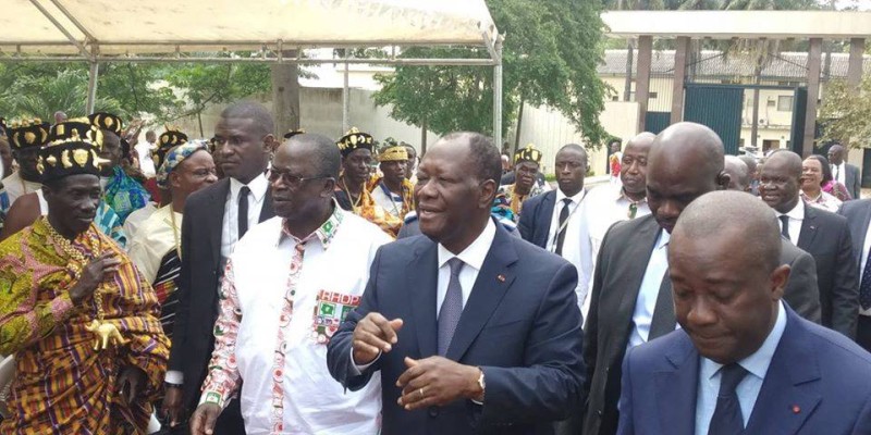 Le Président Alassane Ouattara à Yamoussoukro. (DR)