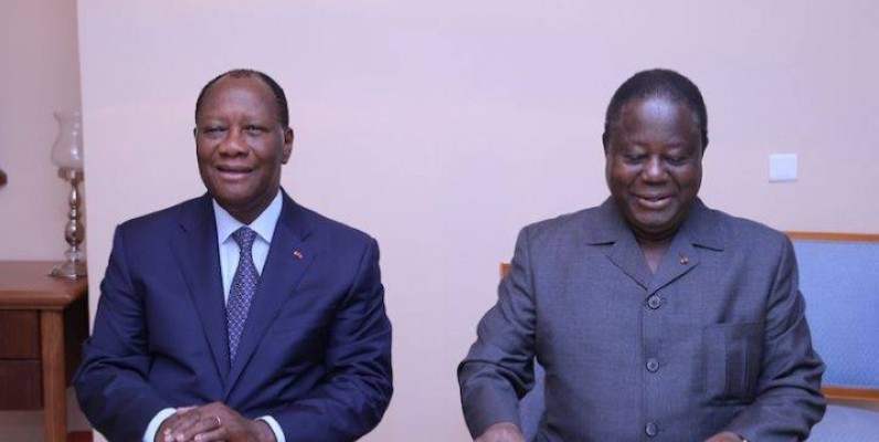 Le Président Alassane Ouattara et le Président Henri Konan Bédié. (DR)