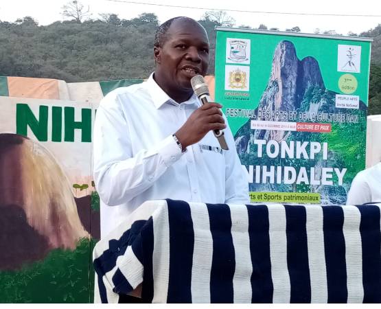 Le ministre Albert Toikeusse Mabri a lancé la 3e édition du Tonkpi Nihidaley. (DR)