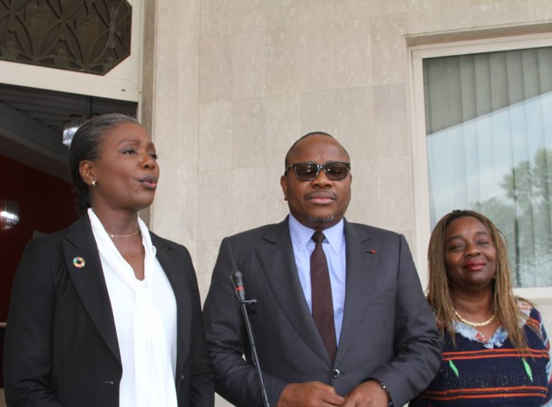 La responsable de l'Onu-femmes en Côte d'Ivoire à sa sortie d'audience avec le président de la CEI (DR)