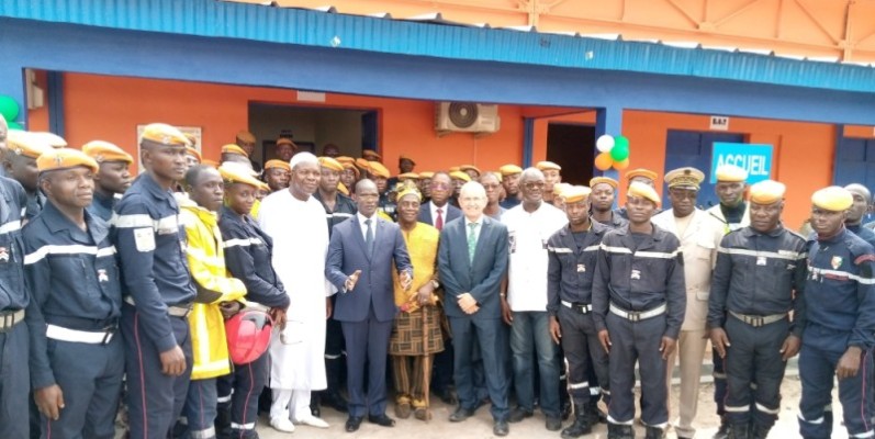 Les sapeurs-pompiers civils prêts à servir dans le Tonkpi et le Guémon. (DR)