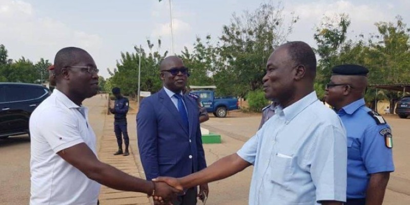 Le procureur militaire Ange Kessi à son arrivée à Dimbokro. (Dr)