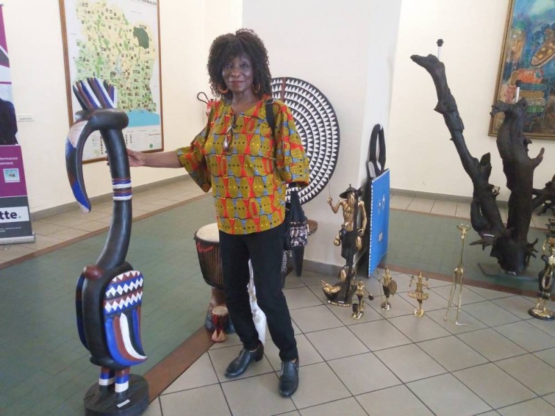 Fatou Sylla sur les cimaises de la Chambre de commerce et d’industrie. (Dr)
