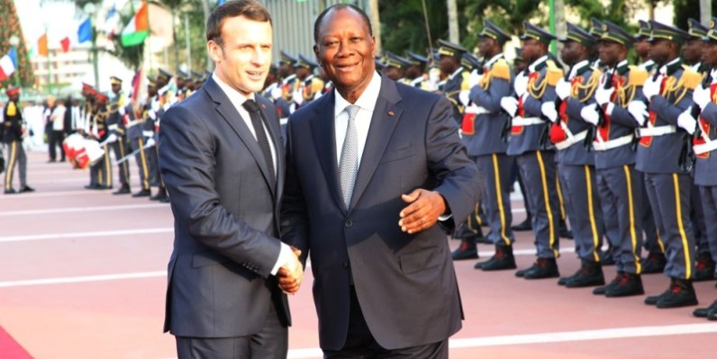 Les Présidents Ouattara et Macron en phase. (PH: PORO DAGNOGO)