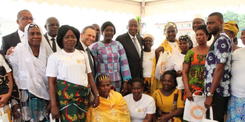 Des femmes bénéficiaires du projet, dans la commune d'Abobo, ont exprimé leur gratitude aux autorités gouvernementales. (Dr)
