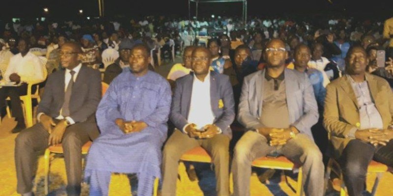 Une vue des autorités au Stade Nanlo Bamba, lors du concerto offert par Amadou Gon Coulibaly. (Aip)