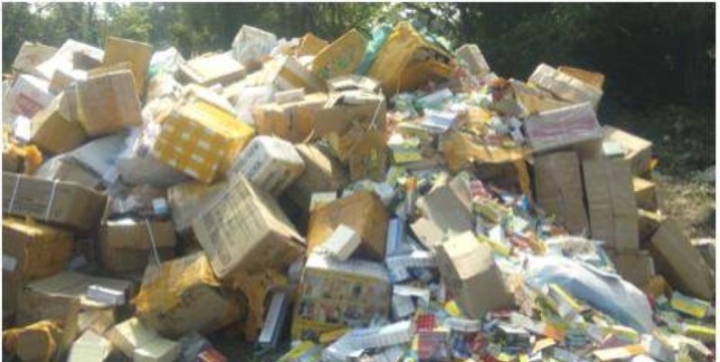 Plus de 21 tonnes de produits prohibés ont été incinérés. (DR)