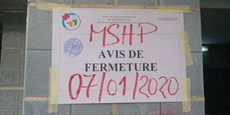 La clinique Grand centre de Yopougon fermée par le ministère de tutelle. (DR)