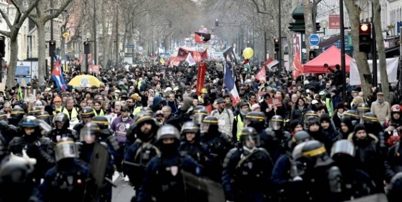Manifestation contre la réforme des retraites le 11 janvier 2020 à Paris.(DR)