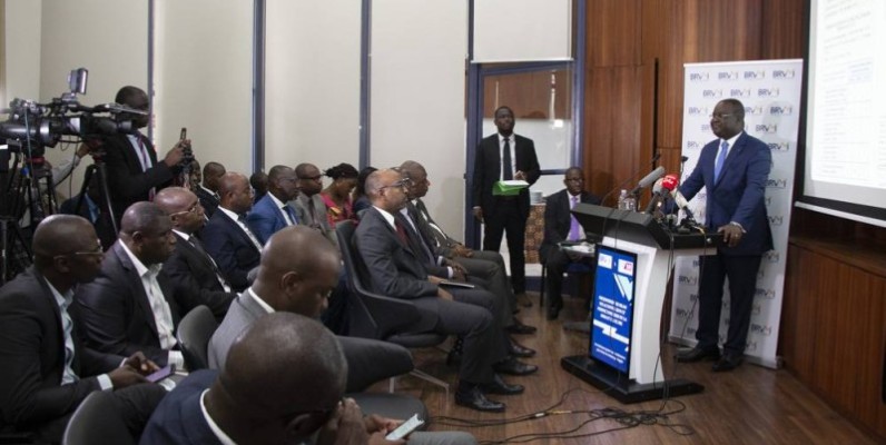 Edoh Kossi Amenounvé, directeur général de la Brvm, a présenté son bilan de l’année écoulée. (DR)
