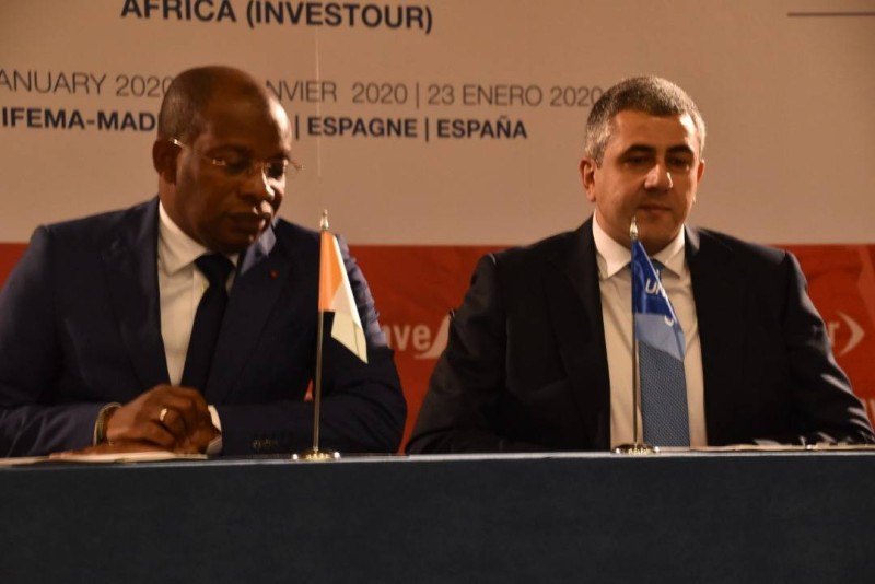 Le ministre Siandou Fofana a vendu la destination Côte d'Ivoire au forum de Madrid (DR)