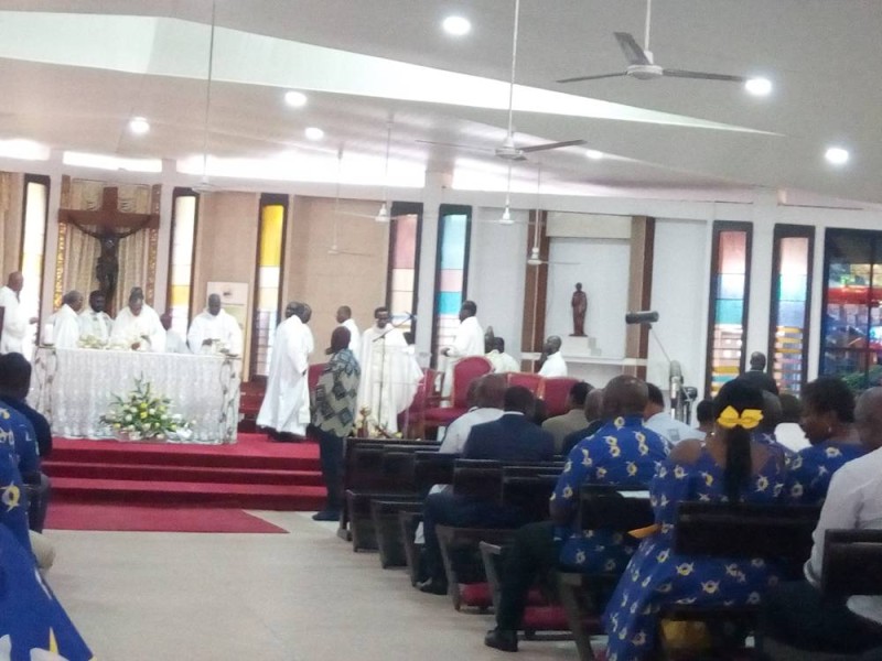 La messe d'action grâce pour les 25 ans d'existence du groupe Nsia. (Marie Ange Akpa)