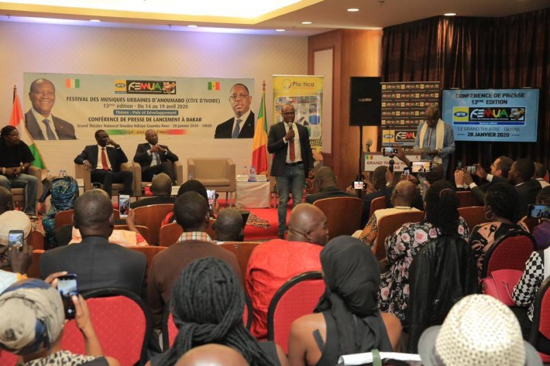 A'Salfo lors du lancement officiel du Femua 13 à Dakar (DR)