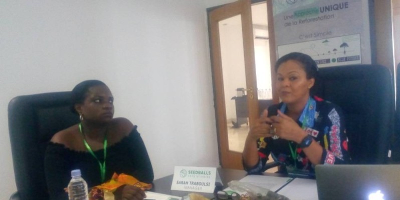 Sarah Traboulsi, directrice de Seedballs-Coote d’Ivoire (droite). (DR)