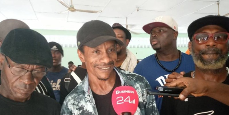 Lelou Appolaus Johnson, face à la presse après son élection dimanche dernier.(DR)