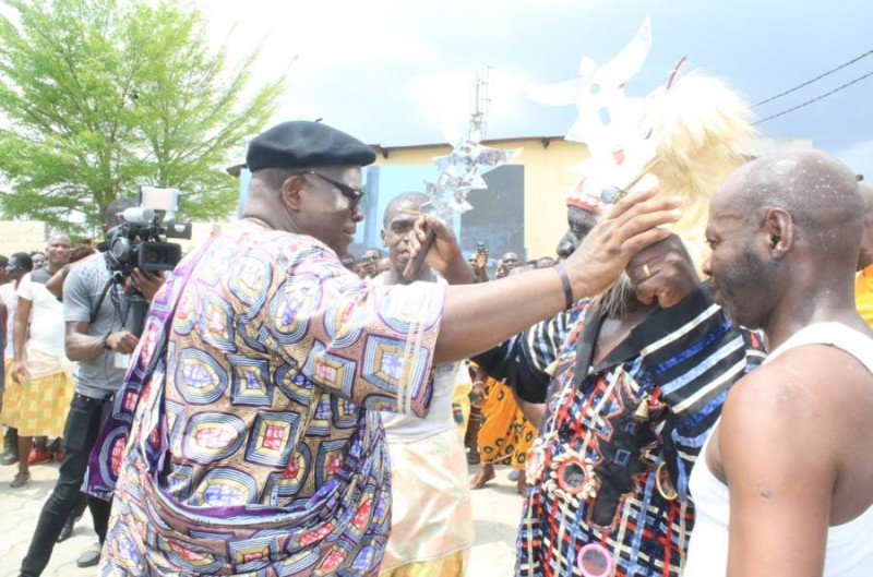 Le ministre Laurent Tchagba, père spirituel de la génération Blessouê d'Adjamé-Agban. (DR)