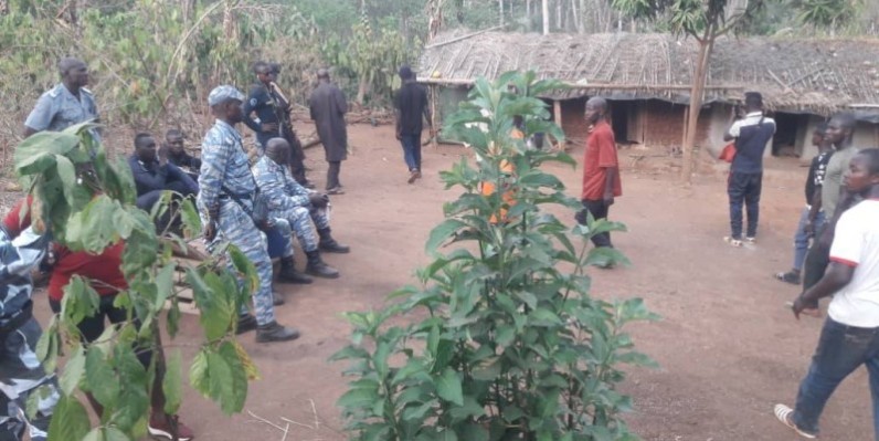 Un détachement des forces de l'ordre à Kabakouma pour apaiser la population. (DR)