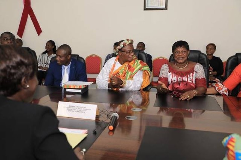 Djadou Koua Francois, chef du village de Kangandissou et Yohoro epse Kallet Clémentine, présidente de l’association des femmes de la sous-préfecture de Gagnoa