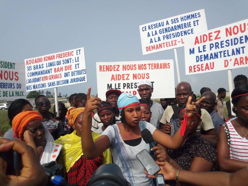 La manifestation du 22 février 2020 dans la commune de Port Bouët, pour le site baptisé "Cissé la paix", dans la zone d'Anani.