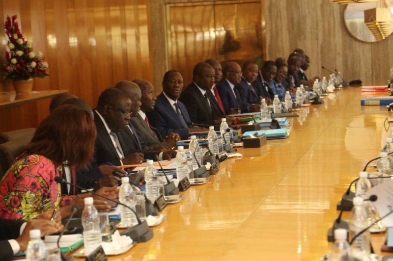 La séance hebdomadaire du Conseil des ministres présidée par le Chef de l'Etat, Alassane Ouattara (DR)