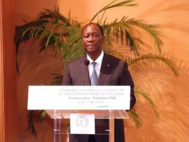 Le Chef de l'Etat s'est exprimé devant le Parlement à Yamoussoukro. (Dr)