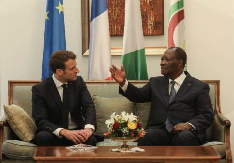Le président de la République française, Emmanuel Macron et son homologue ivoirien, Alassane Ouattara (DR)