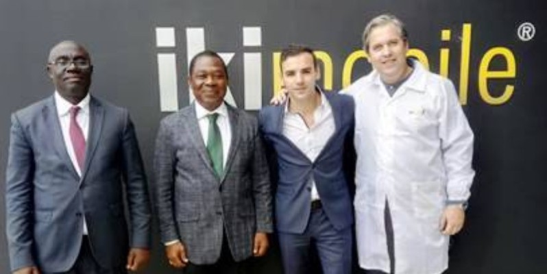 L'ambassadeur de la Côte d'Ivoire au Portugal (2e, à partir de la gauche) et des membres de la délégation, en mission à Abidjan (Ph: Dr)