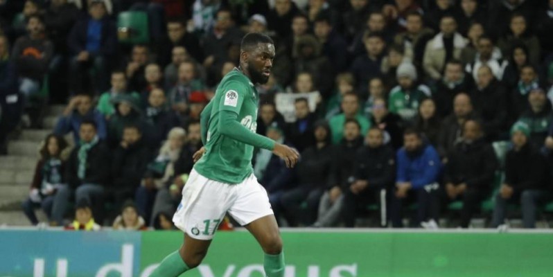 Le milieu de terrain de l'As Saint-Etienne, l'Ivoirien Jean-Eudes Aholou. (DR)