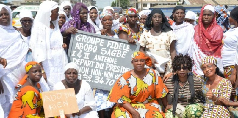 Les femmes d'Abobo ont rendu hommage au Chef de l’État, après sa décision de renoncer à un 3e mandat. (Monsan Julien)