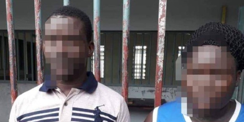 Une vue du couple nigérian de proxénètes mis aux arrêts à Abidjan. (DR)