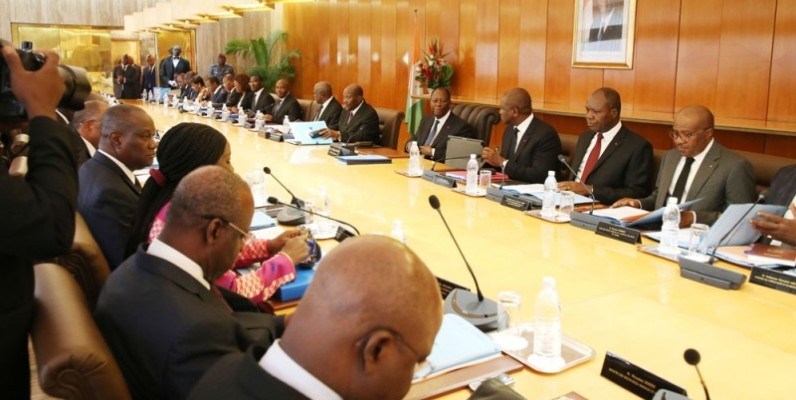 Le Président Ouattara et les membres du gouvernement se sont retrouvés, mercredi, en fin d’après-midi, pour le traditionnel Conseil des ministres. (DR)