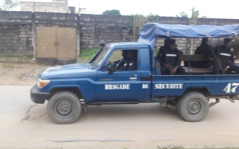 Un détachement de la brigade de sécurité, en patrouille. (Gendarmerie nationale). (Dr)