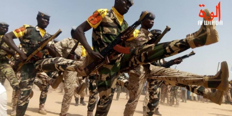 Des militaires tchadiens à l'entraînement. (DR)