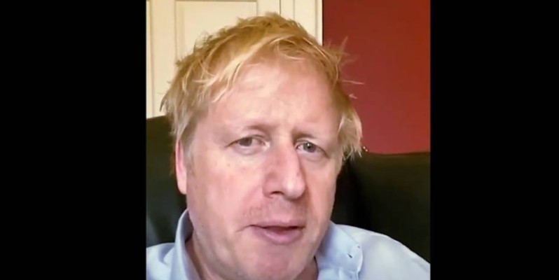Boris Johnson, dans une vidéo le 3 avril dernier. (Lapresse.ca)